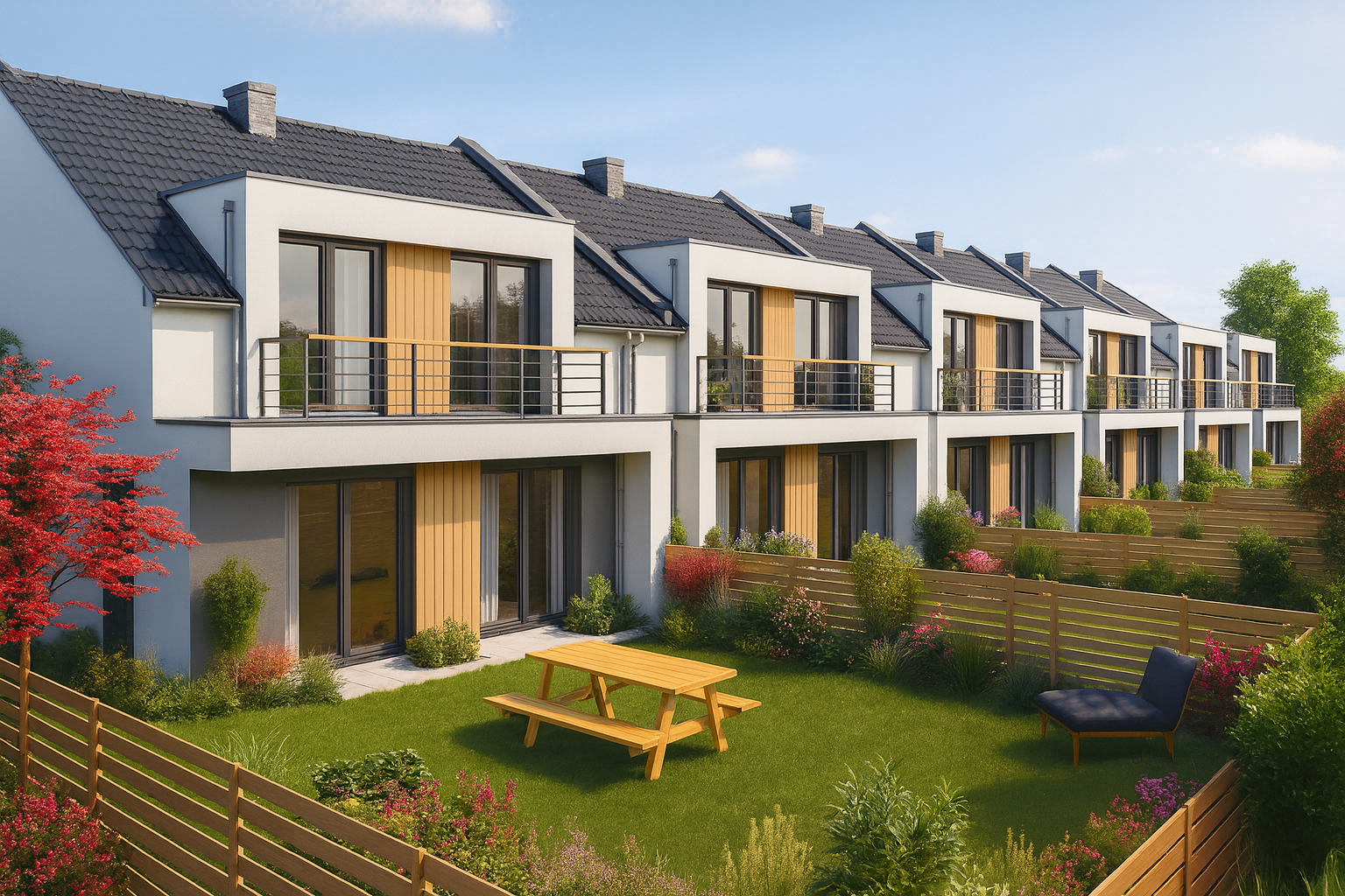 Wizualizacja główna osiedla – widok od ulicy Łabędzkiej